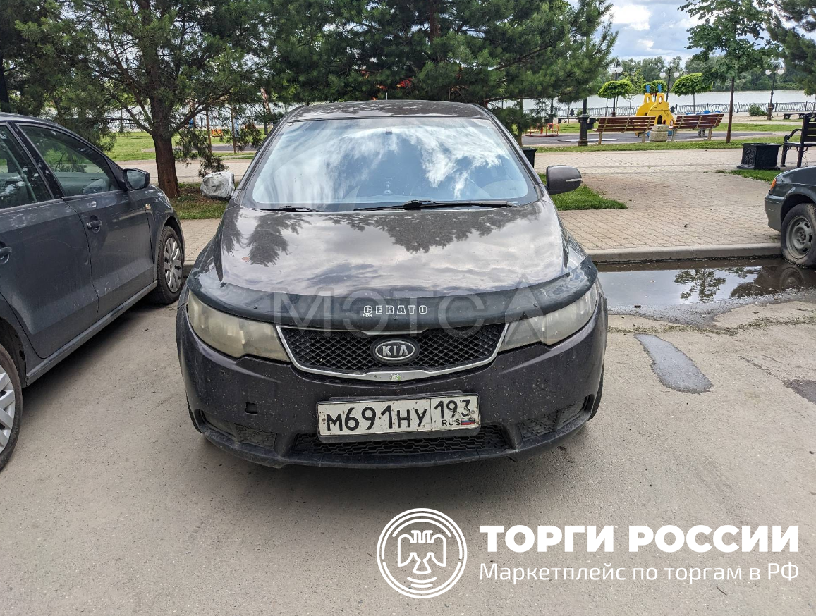 легковой автомобиль Kia Cerato, 2010г.в., VIN – KNAFU411AB5883876,  состояние удовлетворительное, имеются потертости и сколы по кузову,  сцепление неисправно, отсутстует часть выхлопной системы | Краснодарский  край | Торги России